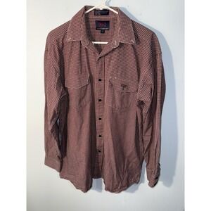 LUCCHESE 1883 Men's Western Shirt Plaid Rodeo Cowboy Button Down Classic Size L
